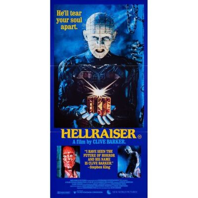 481. Australian Daybill (13.25" x 25.75"); The Collection of the Late J. Stephen Ryan; Near Mint Folded ### HELLRAISER (1987)