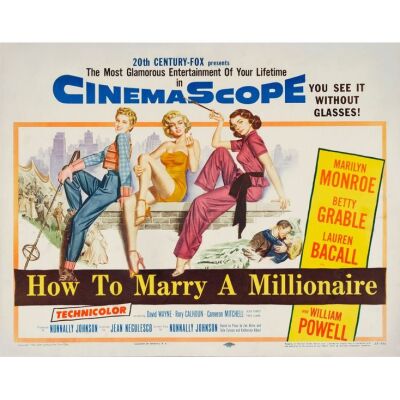 486. Half Sheet (22" x 28"); Very Fine+ on Paper ### HOW TO MARRY A MILLIONAIRE (1954)