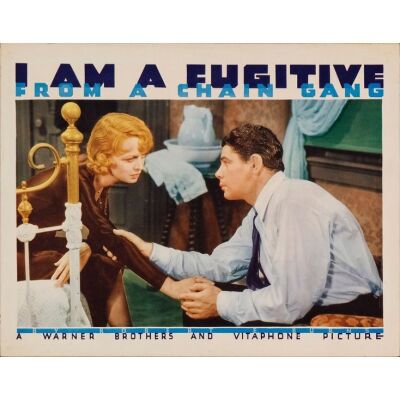 487. Lobby Card (11" x 14"); Very Fine+ ### I AM A FUGITIVE FROM A CHAIN GANG (1932)