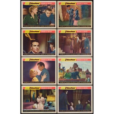 488. Lobby Card Set (8) (11" x 14"); The Collection of the Late J. Stephen Ryan; Very Fine- ### I CONFESS (1953)