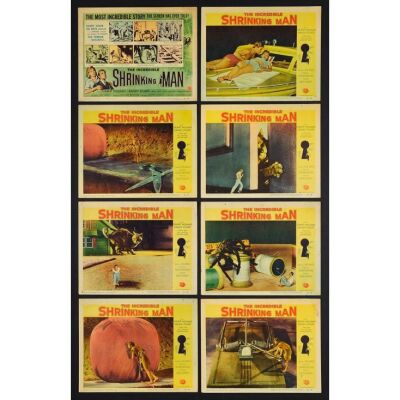 498. Lobby Card Set (8) (11" x 14"); The Collection of the Late J. Stephen Ryan; Fine+ ### THE INCREDIBLE SHRINKING MAN (1957)