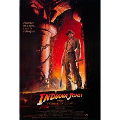 511. One Sheet (27" x 40"); The Howard Kazanjian Collection; Style A; Very Fine- Rolled ### INDIANA JONES AND THE TEMPLE OF DOOM (1984)