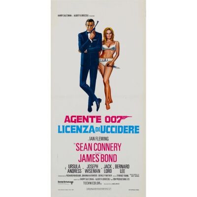 526. Italian Locandina (13.25" x 27.5"); The Richard Schenkman Collection; Very Fine- Rolled ### JAMES BOND: DR. NO (R-1971)