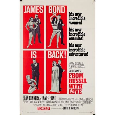 527. One Sheet (27" x 41"); The Richard Schenkman Collection; Style B; Fine+ Tri-Folded ### JAMES BOND: FROM RUSSIA WITH LOVE (1963)
