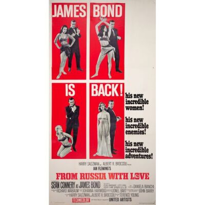 531. Three Sheet (42" x 79"); The Richard Schenkman Collection; Style B; Fine- on Linen ### JAMES BOND: FROM RUSSIA WITH LOVE (1963)
