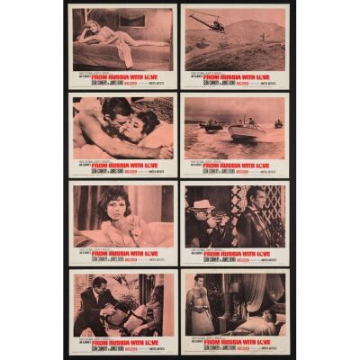 532. Lobby Card Set (8) (11" x 14"); The Collection of the Late J. Stephen Ryan; Very Fine ### JAMES BOND: FROM RUSSIA WITH LOVE (1963)