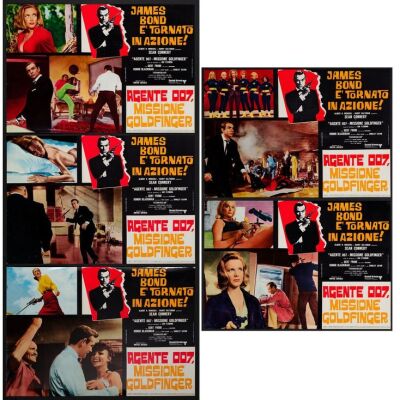 534. Italian Photobusta Set (5) with Paper Sleeve (27" x 18"); The Richard Schenkman Collection; Near Mint Rolled ### JAMES BOND: GOLDFINGER (R-1970s)