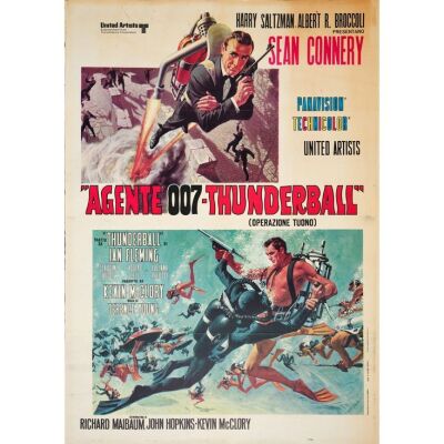 537. Italian Two Fogli (40" x 56"); The Richard Schenkman Collection; Very Fine- Folded ### JAMES BOND: THUNDERBALL (R-1970s)