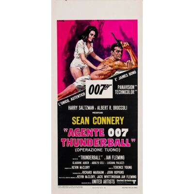 538. Italian Locandina (13" x 28"); The Richard Schenkman Collection; Very Fine+ Rolled ### JAMES BOND: THUNDERBALL (R-1971)