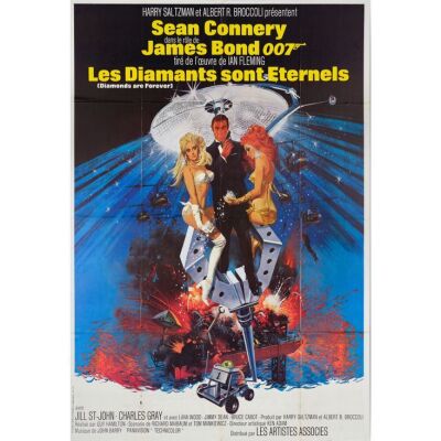553. French Grande (47" x 63"); The Collection of the Late J. Stephen Ryan; Very Fine+ Folded ### JAMES BOND: DIAMONDS ARE FOREVER (1971)