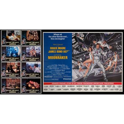 559. Subway Poster + Lobby Card Set (8) (59" x 45", 11" x 14"); The Collection of the Late J. Stephen Ryan; Advance; Very Fine+ Folded ### JAMES BOND: MOONRAKER (1979)