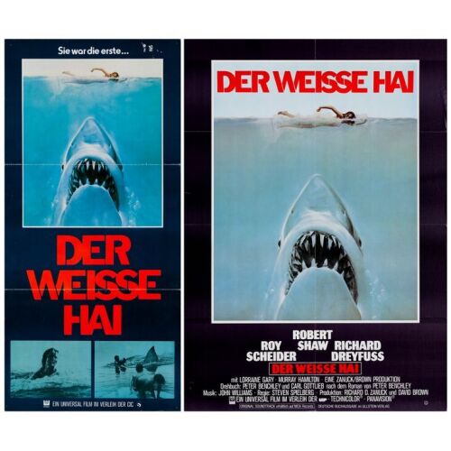 571. German A1, German A2 (23.25" x 33", 11.75" x 4.75"); The Collection of the Late J. Stephen Ryan; Very Fine+ Folded ### JAWS (1975)