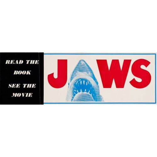 573. Book Tie-In Poster (28" x 9.5"); The Collection of the Late J. Stephen Ryan; Very Fine- Folded ### JAWS (1975)