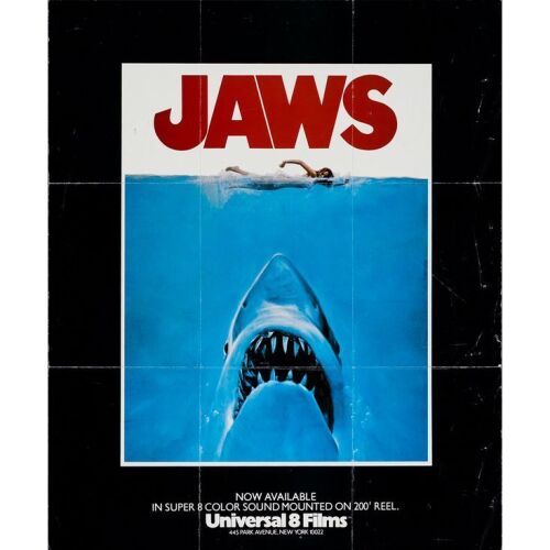 580. Universal 8 Films Poster (13.5" x 16.5"); The Collection of the Late J. Stephen Ryan; Double-Sided; Fine+ Folded ### JAWS (1975)