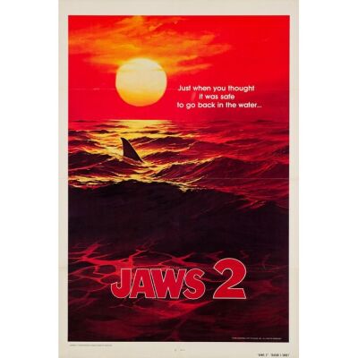 587. One Sheet (28" x 41"); The Collection of the Late J. Stephen Ryan; Style B Teaser; Very Fine+ on Linen ### JAWS 2 (1978)