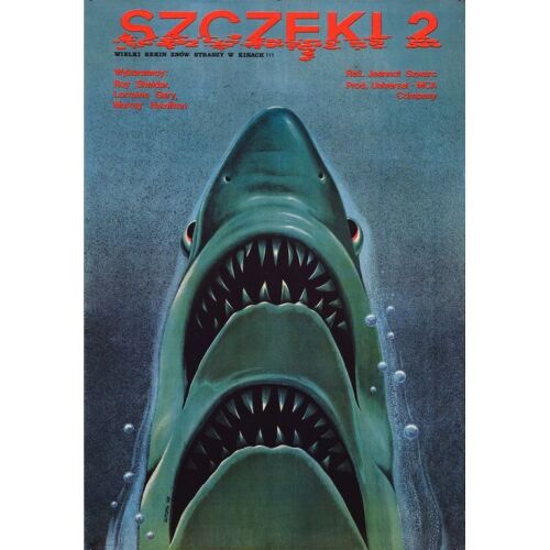 589. Polish Poster (26.25" x 38"); The Collection of the Late J. Stephen Ryan; Very Fine+ Rolled ### JAWS 2 (1978)