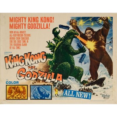 607. Half Sheet (22" x 28"); Very Fine- Rolled ### KING KONG VS GODZILLA (1963)