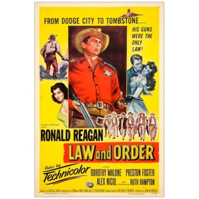 614. One Sheet (27" x 41"); Very Fine- on Linen ### LAW AND ORDER (1953)