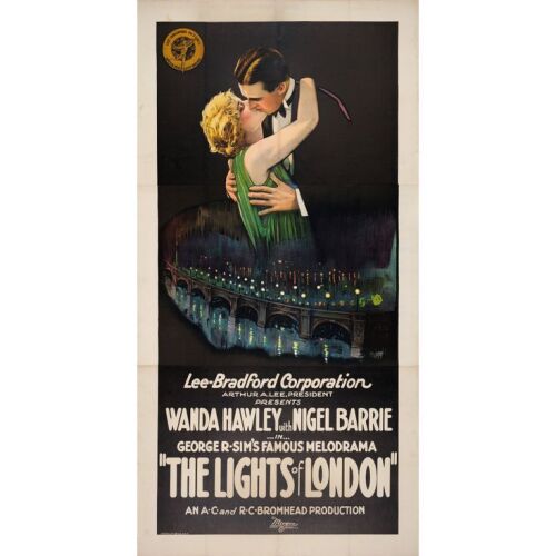 620. Three Sheet (41" x 80"); The Collection of the Late J. Stephen Ryan; Stone Lithograph; Very Fine on Linen ### THE LIGHTS OF LONDON (1923)