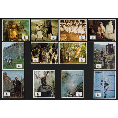 640. French Lobby Card Set (12) + Wax Paper Sleeve (9" x 11.25"); The Collection of the Late J. Stephen Ryan; Very Fine+ ### MONTY PYTHON AND THE HOLY GRAIL (1975)