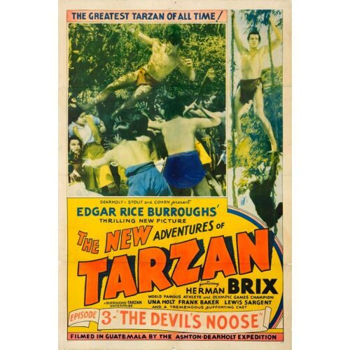 654. One Sheet (27" x 41"); The Bradleigh Vinson Collection; Chapter 3: "The Devil's Noose"; Fine- on Linen ### THE NEW ADVENTURES OF TARZAN (1935)