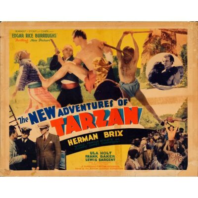 656. Half Sheet + Pressbook + Pressbook Cover (22" x 28", 13" x 26"); Fine- ### THE NEW ADVENTURES OF TARZAN (1935)
