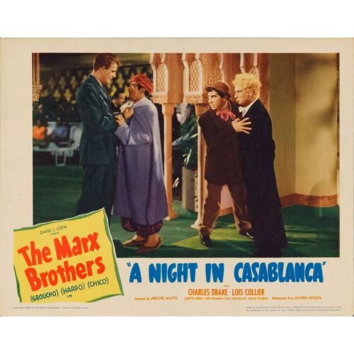 659. Lobby Card (11" x 14"); Very Fine+ ### A NIGHT IN CASABLANCA (1946)
