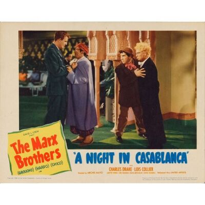 659. Lobby Card (11" x 14"); Very Fine+ ### A NIGHT IN CASABLANCA (1946)