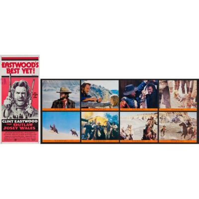 674. Australian Daybill, Mini Lobby Card Set (8) (13" x 29.5", 8" x 10"); The Collection of the Late J. Stephen Ryan; Near Mint Folded ### THE OUTLAW JOSEY WALES (1976)