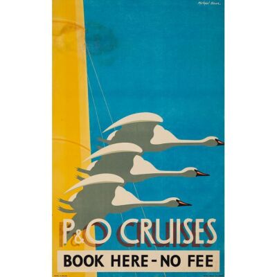 676. Travel Poster (25" x 40"); Fine+ Rolled ### P&O CRUISES (c.1930)