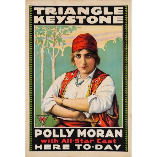 681. One Sheet (28" x 42"); Stone Lithograph; Fine+ on Linen ### POLLY MORAN - KEYSTONE PERSONALITY POSTER (c.1918)