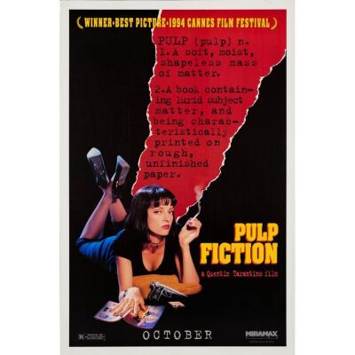 689. One Sheet (27" x 40"); The Collection of the Late J. Stephen Ryan; Advance; Very Fine- Rolled ### PULP FICTION (1994)
