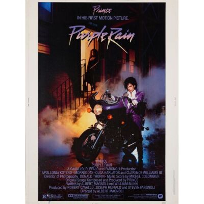 694. 30 x 40; The Collection of the Late J. Stephen Ryan; Very Fine- Rolled ### PURPLE RAIN (1984)