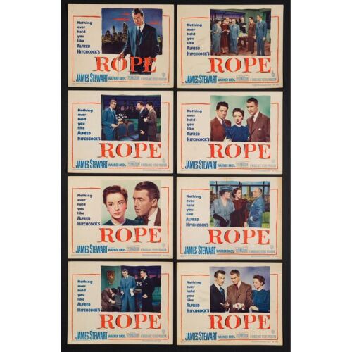 705. Lobby Card Set (8) (11" x 14"); The Collection of the Late J. Stephen Ryan; Very Fine- ### ROPE (1948)