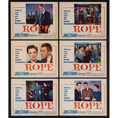 706. Title Lobby Card + Lobby Cards (5) (11" x 14"); The Collection of the Late J. Stephen Ryan; Very Fine+ ### ROPE (1948)