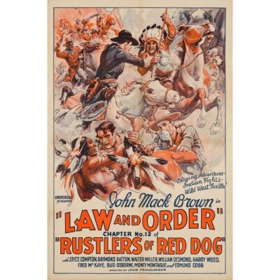 709. One Sheet (27" x 41"); Chapter 12: "Law and Order"; Very Fine- on Linen ### RUSTLERS OF RED DOG (1935)