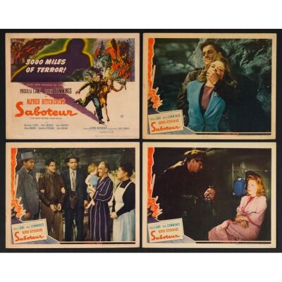 710. Title Lobby Card + Lobby Cards (3) (11" x 14"); The Collection of the Late J. Stephen Ryan; Fine+ ### SABOTEUR (1942)