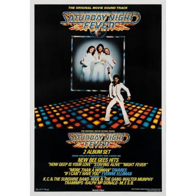 712. Full-Bleed Soundtrack Poster (24" x 36"); The Collection of the Late J. Stephen Ryan; Very Fine- on Linen ### SATURDAY NIGHT FEVER (1977)