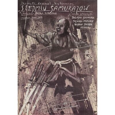 717. Polish Poster (26.25" x 38.25"); Very Fine+ on Linen ### SEVEN SAMURAI (R-1987)