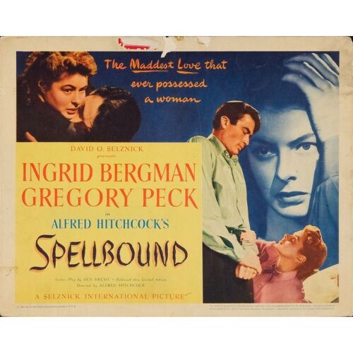 733. Title Lobby Card (11" x 14"); The Collection of the Late J. Stephen Ryan; Fine+ ### SPELLBOUND (1945)