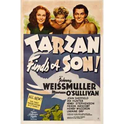787. One Sheet (27" x 41"); The Bradleigh Vinson Collection; Style D; Fine+ on Linen ### TARZAN FINDS A SON! (1939)