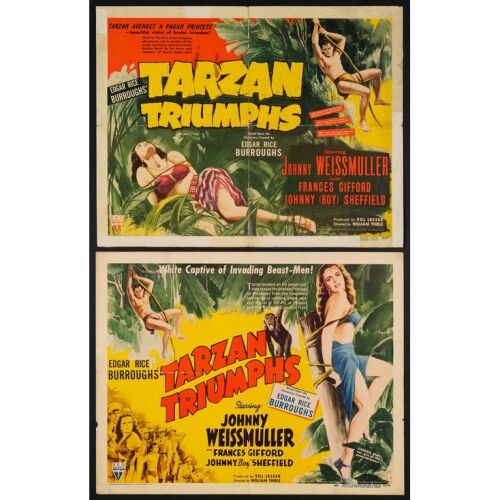 797. Half Sheets (2) (22" x 28"); Style A, Style B; Fine+ Folded ### TARZAN TRIUMPHS (1943)