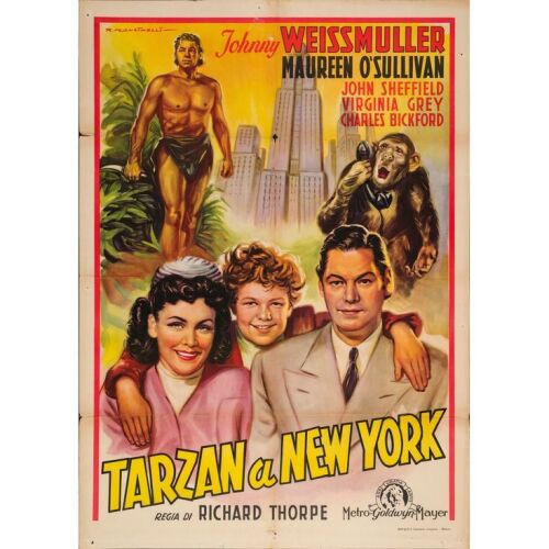 800. First Post-War Italian Two Fogli (39" x 54.5"); Fine+ Folded ### TARZAN'S NEW YORK ADVENTURE (Late 1940s)