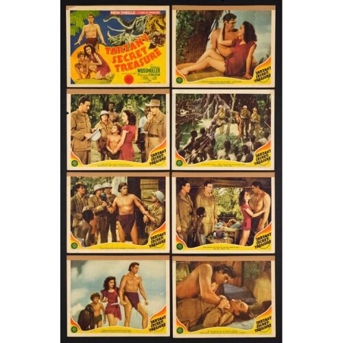 803. Lobby Card Set (8) (11" x 14"); The Bradleigh Vinson Collection; Fine+ ### TARZAN'S SECRET TREASURE (1941)