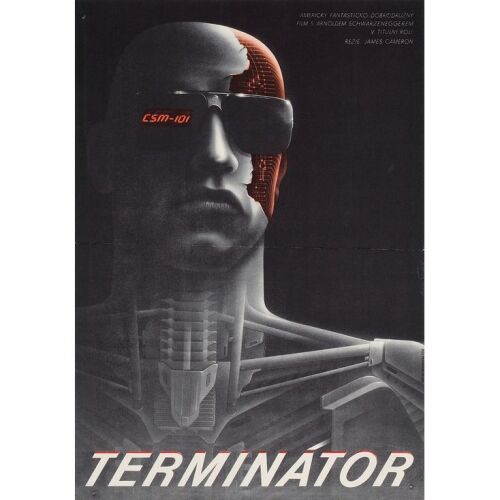 808. First Release Czech Poster (11" x 15.5"); The Collection of the Late J. Stephen Ryan; Near Mint on Linen ### THE TERMINATOR (1990)