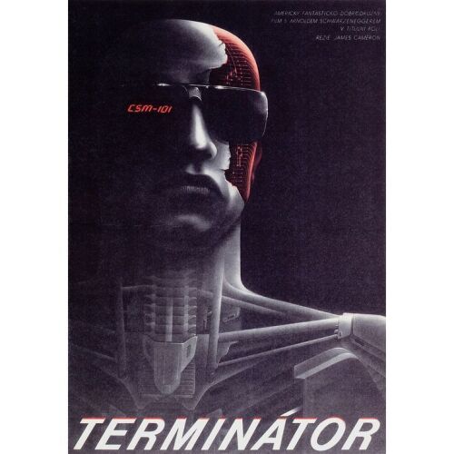 809. First Release Czech Poster (11" x 15.5"); The Collection of the Late J. Stephen Ryan; Near Mint Rolled ### THE TERMINATOR (1990)
