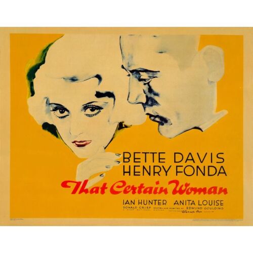 814. Half Sheet (22" x 28"); Style A, Linen Finish; Fine+ on Paper ### THAT CERTAIN WOMAN (1937)