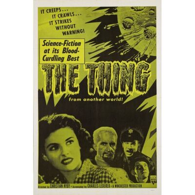 816. One Sheet (27" x 41"); The Collection of the Late J. Stephen Ryan; Very Fine+ Folded ### THE THING FROM ANOTHER WORLD (R-1957)