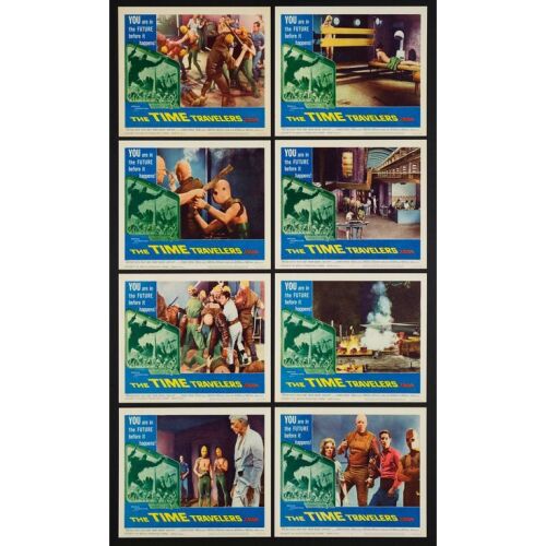 823. Lobby Card Set (8) with Paper Sleeve (11" x 14"); The Collection of the Late J. Stephen Ryan; Near Mint ### THE TIME TRAVELERS (1964)