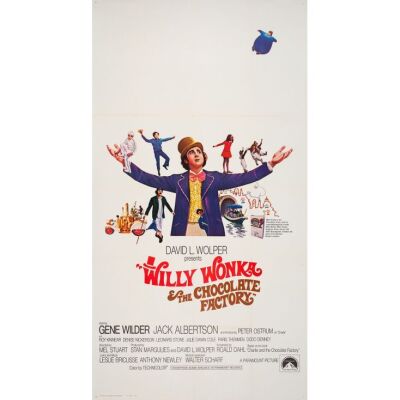 856. Three Sheet (41" x 77"); The Collection of the Late J. Stephen Ryan; Very Fine+ on Linen ### WILLY WONKA AND THE CHOCOLATE FACTORY (1971)